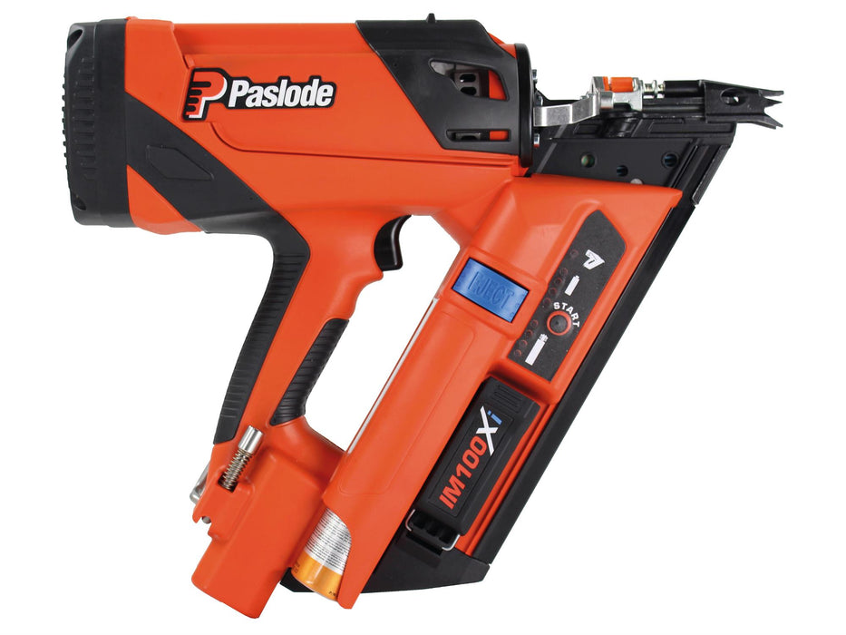 Paslode Impulse Streifennagler IM100Xi Lithium 63-100 mm + 2 Packs 3,1x90 Galv-Plus Ring